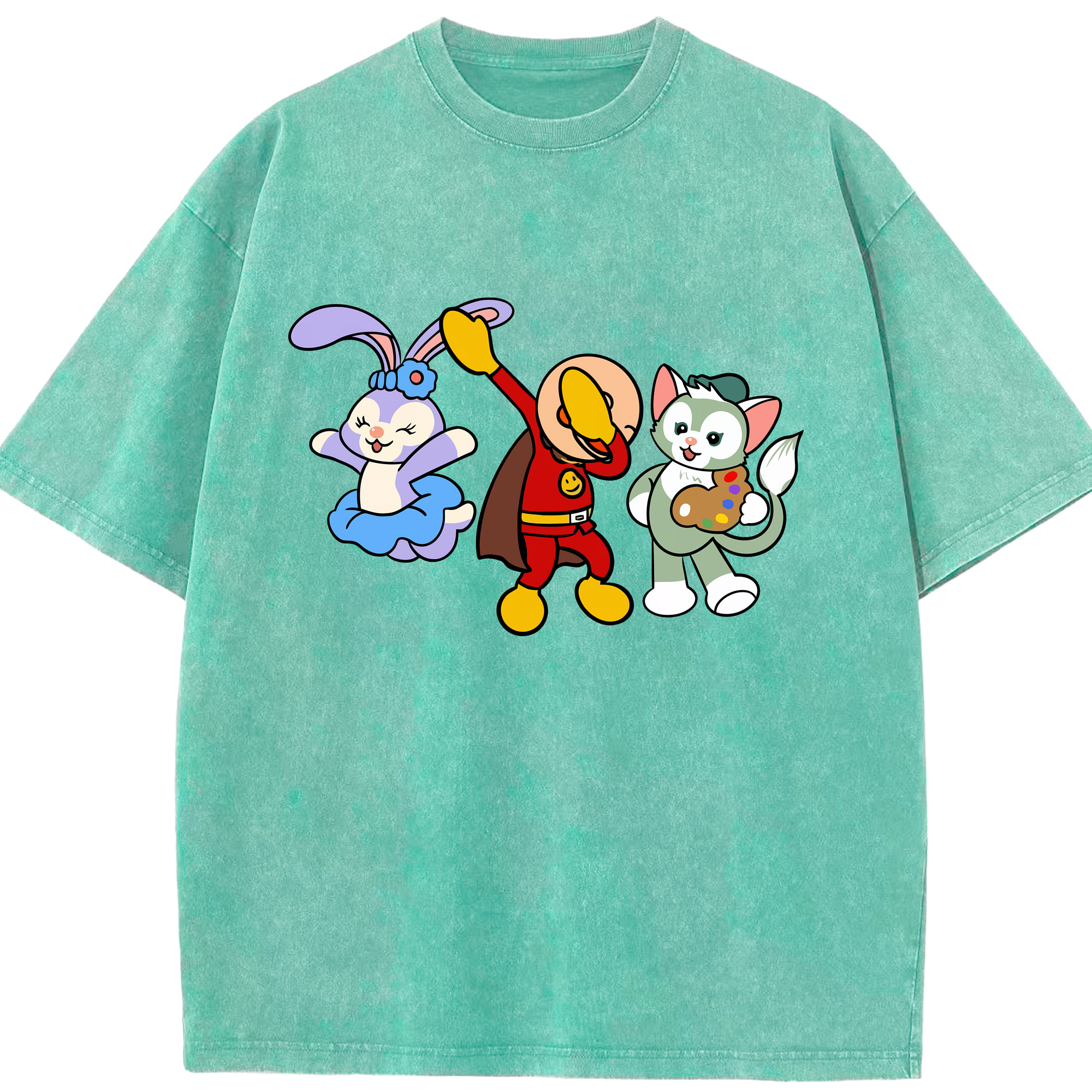 （画像用） アンパンマン Anpanman 綿100% ヴィンテージ風 半袖Tシャツ（フロントプリント）